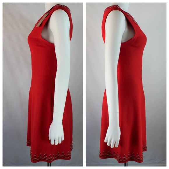 Azzedine Alaia Metallic Triangle Dress Fit & Flare - Picture 3 of 7